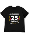Just Married 25 Years Ago Anniversary T-Shirt