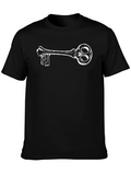 Skeleton Key Graphic Tee - Black