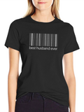 Best Husband Ever Barcode Graphic T-Shirt