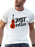 Just Cellin Black T-Shirt with Cello Graphic
