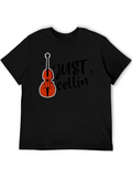 Just Cellin Black T-Shirt with Cello Graphic