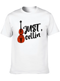 Just Cellin Black T-Shirt with Cello Graphic