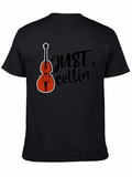 Just Cellin Black T-Shirt with Cello Graphic