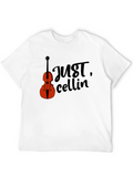 Just Cellin Black T-Shirt with Cello Graphic