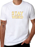 Stay Weird Graphic T-Shirt - Black
