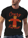 Crazy Farmer Graphic Tee - Black T-Shirt