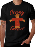 Crazy Farmer Graphic Tee - Black T-Shirt