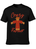 Crazy Farmer Graphic Tee - Black T-Shirt