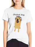 Chilled Dog T-Shirt - Cool Canine Design