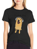 Chilled Dog T-Shirt - Cool Canine Design