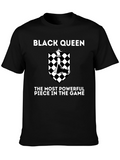 Black Queen Chess Piece Graphic T-Shirt