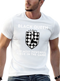 Black Queen Chess Piece Graphic T-Shirt