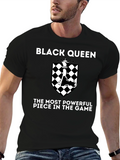 Black Queen Chess Piece Graphic T-Shirt