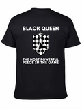Black Queen Chess Piece Graphic T-Shirt