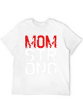 Mom Strong Graphic Tee - Black