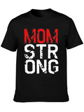 Mom Strong Graphic Tee - Black