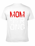 Mom Strong Graphic Tee - Black