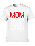 Mom Strong Graphic Tee - Black