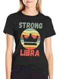 Strong Libra Zodiac Sign T-Shirt