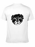 Pug Face Graphic Black T-Shirt