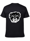 Pug Face Graphic Black T-Shirt