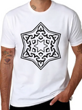 Mens Black T-Shirt with Star Design