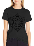 Mens Black T-Shirt with Star Design