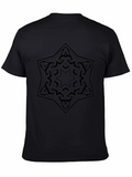 Mens Black T-Shirt with Star Design