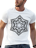 Mens Black T-Shirt with Star Design