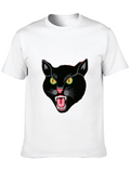 Black Cat Graphic Tee - Fierce Feline Design