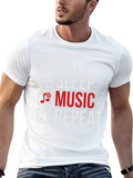 Eat Sleep Music Repeat Graphic Tee - Musician T-Shirt