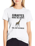 Giraffe Graphic Tee - Funny Novelty Shirt