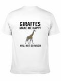 Giraffe Graphic Tee - Funny Novelty Shirt
