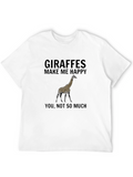 Giraffe Graphic Tee - Funny Novelty Shirt