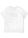 Yoga Heals Your Soul Black Graphic Tee