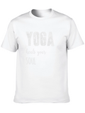 Yoga Heals Your Soul Black Graphic Tee