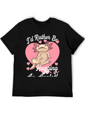 Axolotl Hugging T-Shirt - Id Rather Be
