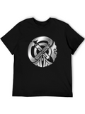 Embossed Celtic Symbol Black T-Shirt