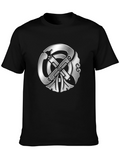 Embossed Celtic Symbol Black T-Shirt
