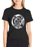 Embossed Celtic Symbol Black T-Shirt