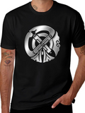 Embossed Celtic Symbol Black T-Shirt