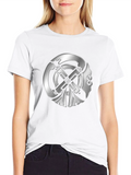 Embossed Celtic Symbol Black T-Shirt