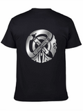 Embossed Celtic Symbol Black T-Shirt