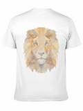 Geometric Lion Graphic Tee - Mens Black T-Shirt