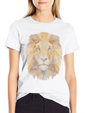 Geometric Lion Graphic Tee - Mens Black T-Shirt