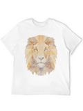 Geometric Lion Graphic Tee - Mens Black T-Shirt
