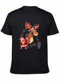 Festive Santa & Reindeer Holiday T-Shirt