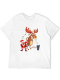 Festive Santa & Reindeer Holiday T-Shirt