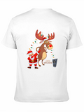 Festive Santa & Reindeer Holiday T-Shirt