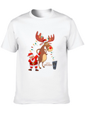 Festive Santa & Reindeer Holiday T-Shirt